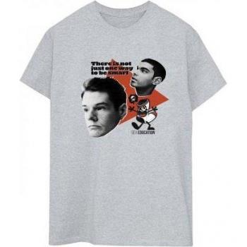 T-shirt Donna Netflix Educazione Sessuale Triangolo Unidirezionale in Cotone