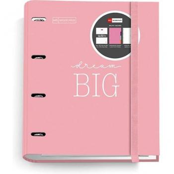 Carpeta Archivadora Miquelrius A4 con 4 Anillas y Recambio de 100 Hojas