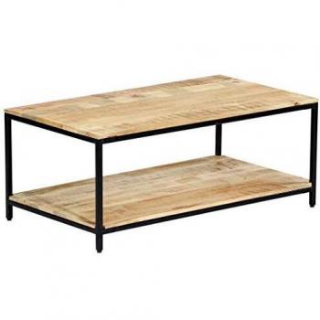 VidaXL Couchtisch aus Mango Massivholz 110 x 60 x 45 cm