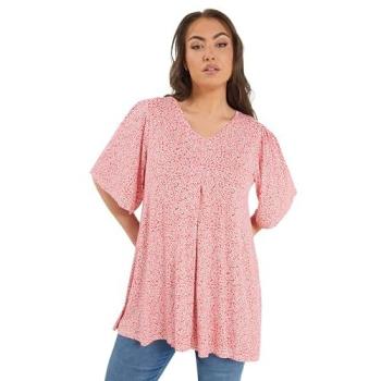 Floral Ditsy Red Pleated Front Shirt – Women's 20