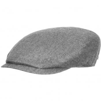 Stetson Casquette Bandera Herringbone bonnet en laine plate 59 cm anthracite