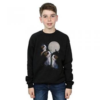 Star Wars Boys The Last Jedi Porgs Sunset Black Sweatshirt 12-13 Years
