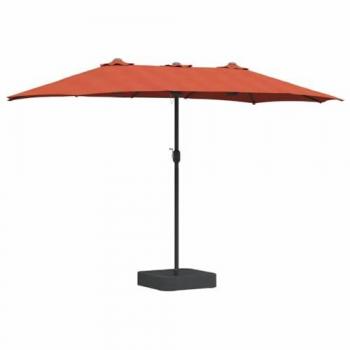 Alpine Garden Parasol – Terracotta, 385 × 209 × 244 cm, Fabric