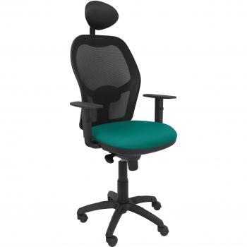 Piqueras y Crespo Jorquera Silla Malla Negra Asiento Bali Verde Claro con Cabecero Fijo