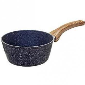 Casserole Aluminium Forgé Effet Pierre 16 cm, Revêtement Ligne Nature, Tous Feux