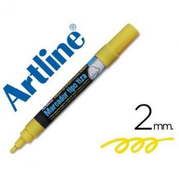 Rotulador Artline EPW-4 para pizarra tipo tiza Color Amarillo bolsa 4 rotuladores