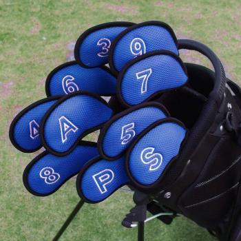 10Pcs Golf Iron Headcovers for 3, 4, 5, 6, 7, 8, 9, S, A, P