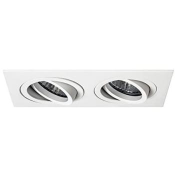Netlighting Taro Twin Adjustable Recessed Downlight Matte White Fire Rated GU10