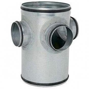 Collecteur Galva D160 à 3 connexions avec joints