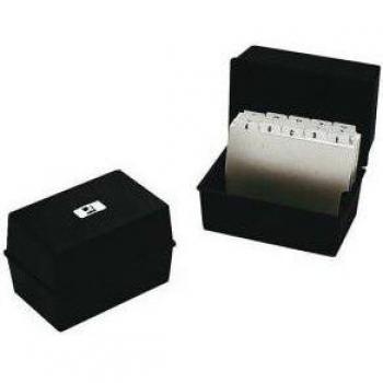 Q-Connect Card Index Box 203 x 127mm Black KF10020 KF10020