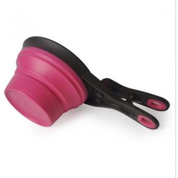 Cuenco plegable para perros, cuchara de alimentación, bolsa de comida, tazón de agua, medidor, cuchara para mascotas, 1 unidad