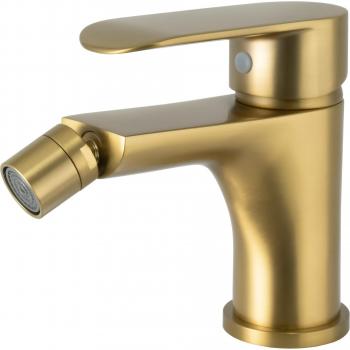 Turía Oro Mate Bidé: Grifo de Un Solo Manija, Protegido PVD