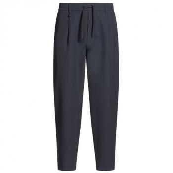 Pantaloni Boss Convert Pleat 10268853 Nera con Sfumature Blu 46