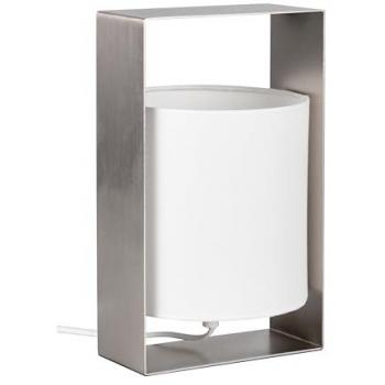 Lampada da tavolo Pail in acciaio, metallo e tessuto, H 27 cm