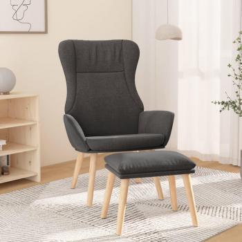 VidaXL Doppel-Sitz-Set: Dunkelgrauer Relaxsessel & Hocker