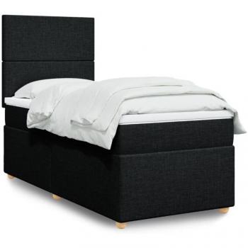 Box Spring con Colchón Negro Torana 80x200 cm