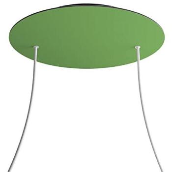 Rosette Ronde XXL 400 mm Rose Verte et Noire