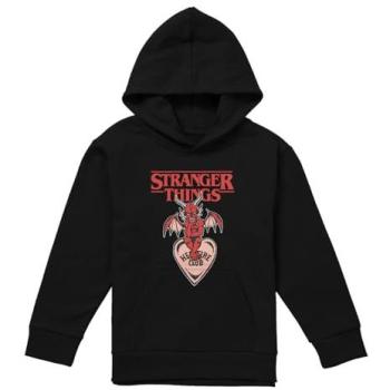 Kids’ Hellfire Heart Strangers Hoodie (Black) – 7‑8 Years