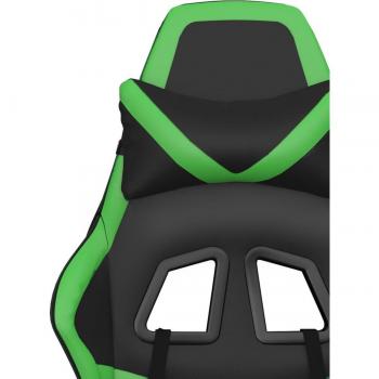 Chaise d'Ordinateur avec Repose-pied Noir et Vert