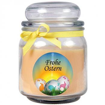 Oster-Duftkerze Vanille (300g) mit Ostereier-Design