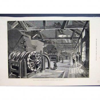 Apparecchiatura di compresione dell'aria della linea ferroviaria del San Gottardo (versione 1880)