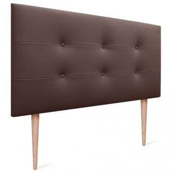 Cabecero Capitone 105x115cm Polipiel Chocolate
