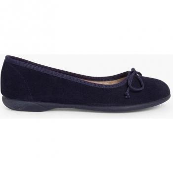Chaussette ballerine enfant en Suède, couleur bleue