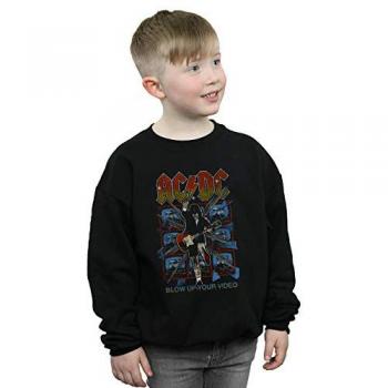 AC/DC Kids‑Top „Blow Up Your Video“ – 9‑11 Jahre, Schwarz