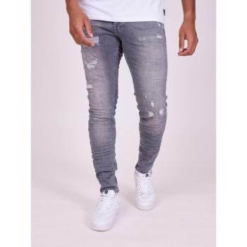 Jeans grigio slim Project X Paris effetto consumato