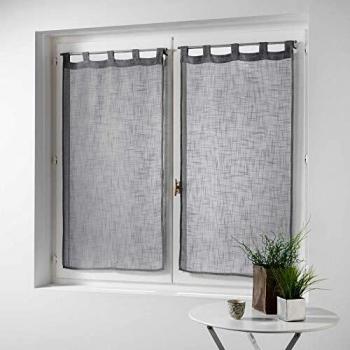 Rideaux verticaux Haltona en tissu effet lin gris et polyester, 160x60 cm