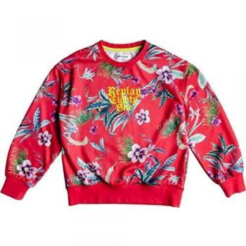 Replay Sudadera Niñas 10 años Multicolor Fantasy Red Flowers 814