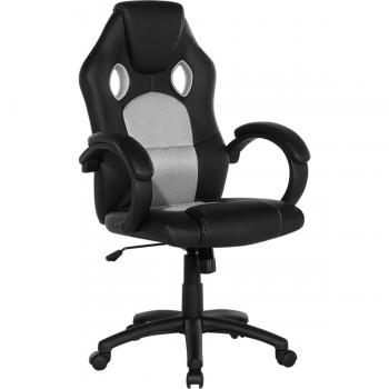 Chaise office gaming noire avec accoudoirs plastiques « Fighter Design »