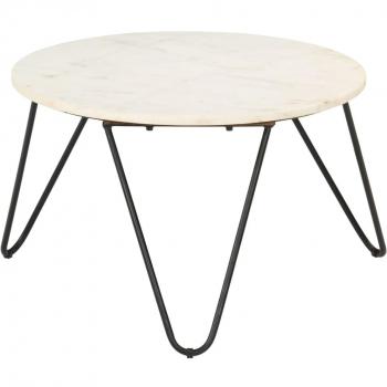 Meuble de Séjour: Table basse marbre naturel – 65 × 65 × 42 cm