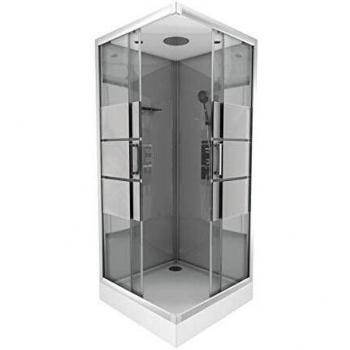 Cabina de ducha grey river 90x90x215 cm con diseño cuadrado