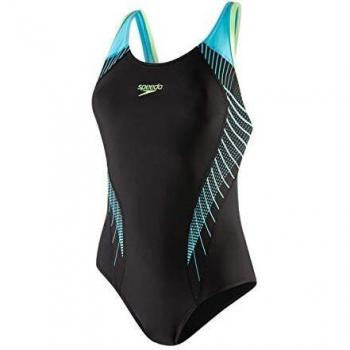 Femme maillot Speedo 811389 noir-aqua unie