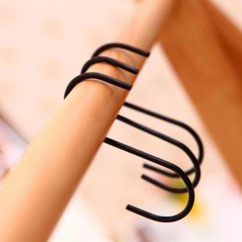 Black Stainless Steel S Hooks for Pans and Towels