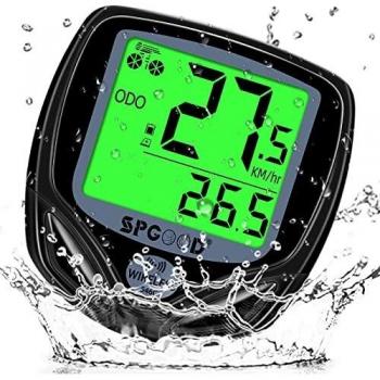 SPGOOD Fahrradcomputer Kabellostacho, Fahrrad Tachometer