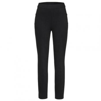 Stehmann Damen Schlupfhose Imilia-745, 7/8, schwarz, mit Reißverschlusstaschen und Stretch