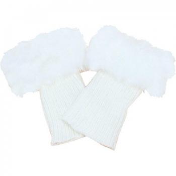 Faux Fur Trimmed Winter Sock Toppers