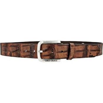 Elegant 100 CM Caiman Leather Belt – Brown (Carlo Colucci Collection)