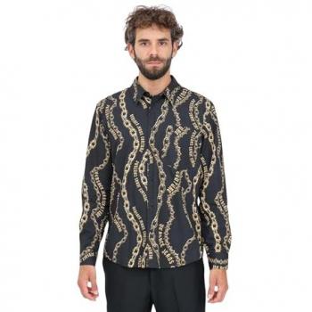 Versace Jeans Couture Men's Black Cotton Shirt, Size 48