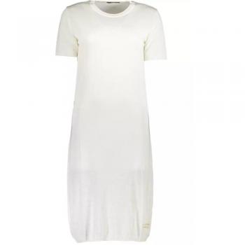 Elegant White Embroidered Midi Dress