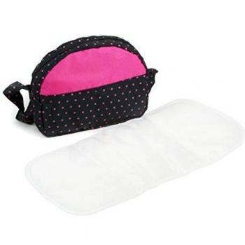 Sac à langer marine & rose à pois : Bayer Chic 2000 853 12 Poussette poupée