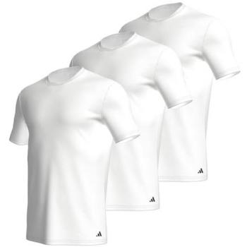 Adidas White Crew‑Neck Cotton T‑Shirt Trio – Active Core