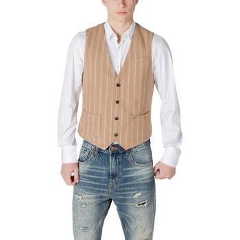 Polished Beige V-Neck Waistcoat – Gianni Lupo L Edition