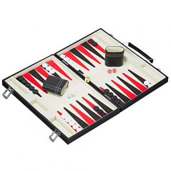 Backgammon Élégant en Valise 47x36 cm