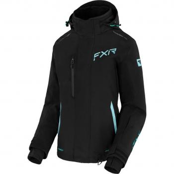 FXR Edge 2‑in‑1 Giacca Motoslitta Donne – Nero Verde 3XL