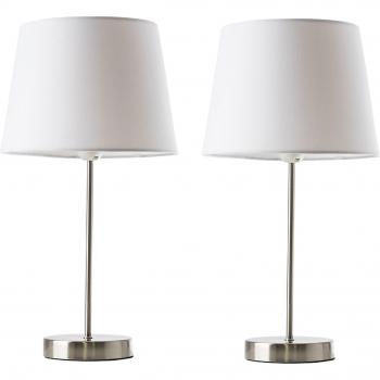 Charlie Silver Table Lamp Duo