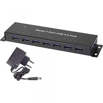Hub USB 3 Renkforce 7 Porte Contenitore Metallico