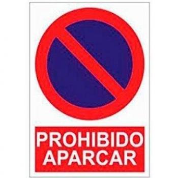 Poliestireno señal de 420x297 mm para prohibir el estacionamiento
